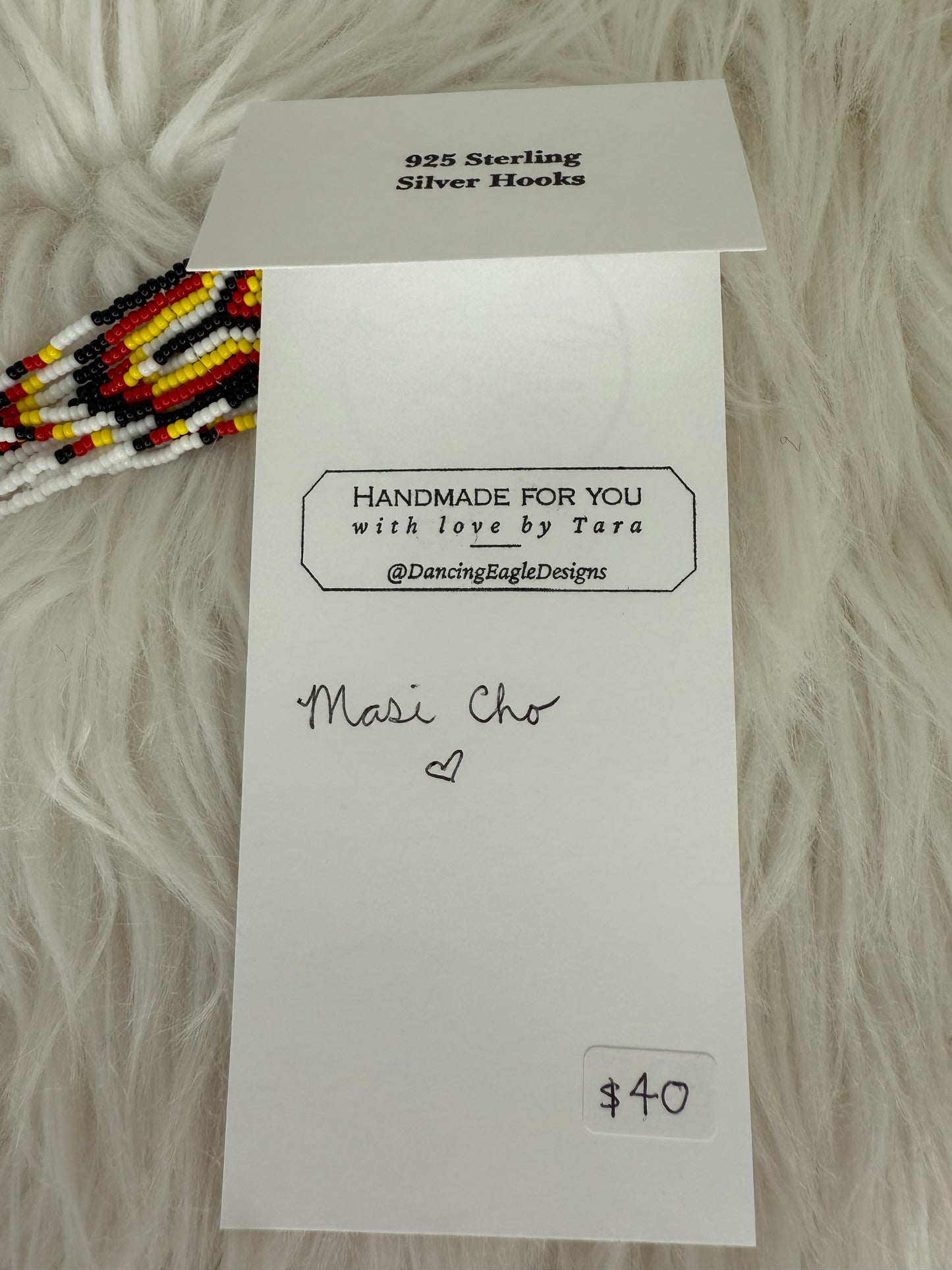 Beaded Medicine Wheel colours Fringe Earrings